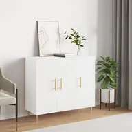 Komody - vidaXL Szafka, biała, 90x34x80 cm, materiał drewnopochodny - miniaturka - grafika 1
