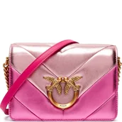 Torebki damskie - Pinko Skórzana torebka na ramię LOVE CLICK MINI BIG CHEVRON - miniaturka - grafika 1