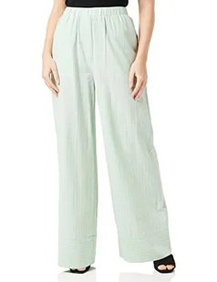 Peppercorn Damskie spodnie Monella proste nogawki, zielony miętowy pasek, S, Zielony miętowy pasek, S - Spodnie damskie - miniaturka - grafika 1