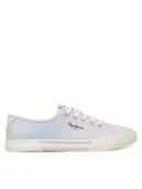 Trampki damskie - Pepe Jeans Tenisówki Brady Colors W PLS31600 Fioletowy - miniaturka - grafika 1