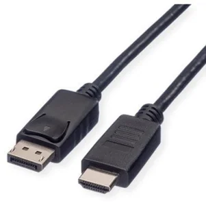 ROLINE RM Kabel DisplayPort, DP - HDTV, M/M, czarny, 1 m - Kable komputerowe i do monitorów - miniaturka - grafika 1