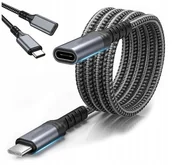 Kable USB - KABEL Przewód Przedłużacz USB-C Żeński Thunderbolt 3 4K 60 Hz 10GB 100W 2M - miniaturka - grafika 1