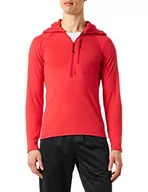 Bluzy męskie - ROCK EXPERIENCE Męska bluza z kapturem Animus H Zip Long Jersey, High Risk Red, XL, Czerwone wysokie ryzyko, XL - miniaturka - grafika 1