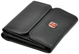 Portfel Skórzany ALBATROSS(PL) Skóra Licowa Mały Kostka Bez Zapięcia 3765 CZARNY RFID 8,5 x 7,5 x 2 [cm] - Portfele - miniaturka - grafika 1