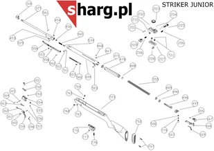 Śruba mocująca kabłąk przednia Hatsan MOD 33 - 155, Dominator 200, Striker, Proxima (777) - Osprzęt do wiatrówek - miniaturka - grafika 38