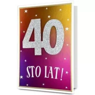 Kartki okolicznościowe i zaproszenia - Karnet B6 Urodziny 40 - miniaturka - grafika 1