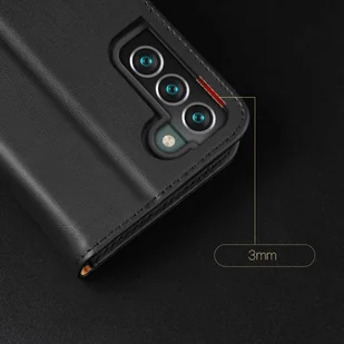 Dux Ducis Hivo skórzane etui z klapką pokrowiec ze skóry naturalnej portfel na karty i dokumenty Samsung Galaxy S22+ (S22 Plus) czarny - Etui i futerały do telefonów - miniaturka - grafika 12