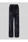 Spodnie damskie - Spodnie o kroju relaxed fit z szeroką nogawką i cekinami model KAM - Pieces - miniaturka - grafika 1