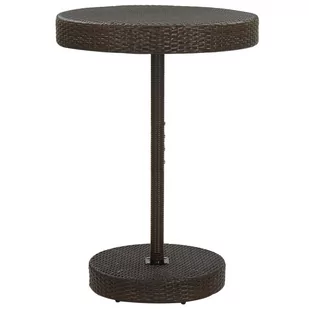 vidaXL Stolik ogrodowy, brązowy, 75,5 x 106 cm, polirattan - Stoły ogrodowe - miniaturka - grafika 1