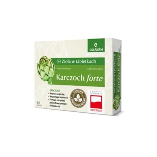 Colfarm Karczoch forte, 60tabl. - Serce i układ krążenia - miniaturka - grafika 1