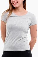 Bluzki damskie - 4F koszulka damska t-shirt bluzka sportowa krótki rękaw logo bawełna r. M - miniaturka - grafika 1