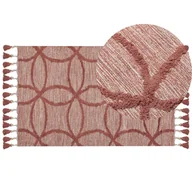 Dywany - Dywan bawełniany 80 x 150 cm czerwony KIRSEHIR - miniaturka - grafika 1