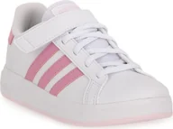 Buty dla dziewczynek - BUTY dziecięce ADIDAS GRAND COURT ID0738 sportowe białe różowe paski 30 - miniaturka - grafika 1
