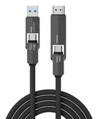 Kable komputerowe i do monitorów - 4smarts 549240 kabel USB USB4 Gen 3x2 1,5 m USB C Czarny - miniaturka - grafika 1