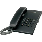 Telefony OUTLET - Panasonic KX-TS500PD zintegrowany system telefoniczny (6-biegowa regulacja głośności w słuchawce,zgodność z aparatami słuchowymi HAC), czarny - miniaturka - grafika 1