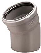 Łączniki, trójniki, kształtki - Wavin Kolano HT 50x50/45 popiel sanitarne - miniaturka - grafika 1