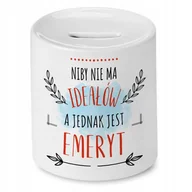 Skarbonki - Skarbonka Dla Emeryta na Urodziny na Prezent z Nadrukiem ze Zdjęciem - miniaturka - grafika 1