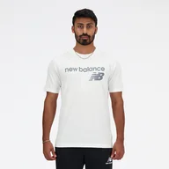 Koszulki męskie - Koszulka męska New Balance MT41905WT  biała - miniaturka - grafika 1