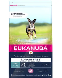 EUKANUBA Adult Duck Grain Free 3 kg - Sucha karma dla psów - miniaturka - grafika 1