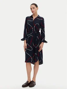 Tommy Hilfiger Sukienka koszulowa WW0WW44665 Granatowy Regular Fit - Sukienki - miniaturka - grafika 1
