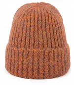 Czapki damskie - Szaleo GRUBA czapka Melange beanie cz22261-2 - miniaturka - grafika 1