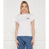 Koszulki i topy damskie - Karl Lagerfeld T-shirt ikon seasonal | Slim Fit - miniaturka - grafika 1