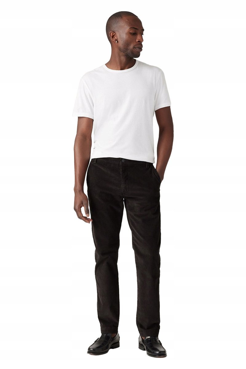 LEVI'S CZARNE SPODNIE CHINOS NA CO DZIEŃ Z MANKIETEM 34/32 6BA
