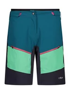 Spodnie sportowe damskie - CMP Bermudy funkcyjne w kolorze zielono-czarnym - miniaturka - grafika 1