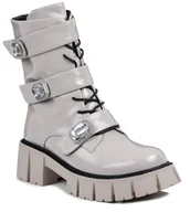 Botki damskie - Buty zimowe damskie botki ocieplane workery DiA MR870-61-38 - miniaturka - grafika 1