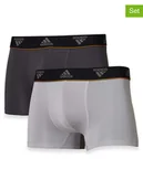 Majtki męskie - adidas Bokserki (2 pary) w kolorze jasnoszarym i antracytowym - miniaturka - grafika 1