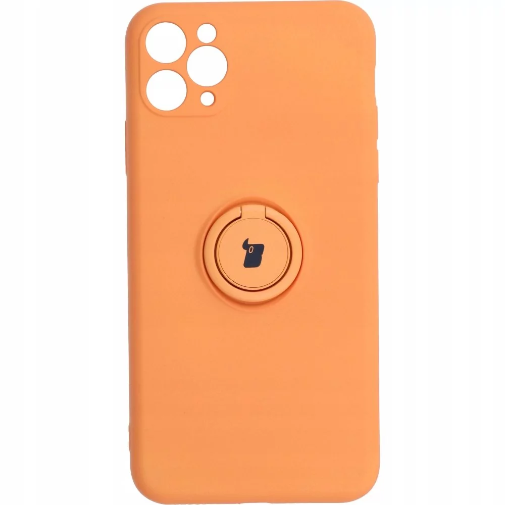 Bizon Etui Case Silicone Ring iPhone 11 Pro Max pomarańczowe BCSRIP11PMOR