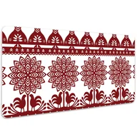 Podkładki na biurko - Podkładka na biurko Kurpiowe wycinanki 100x50 cm, Dywanomat - miniaturka - grafika 1