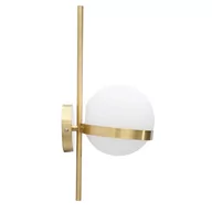 Lampy ścienne - Mauro Ferretti Złoty Kinkiet Szklana Kula Glamy C 1711350000 - miniaturka - grafika 1