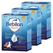 Mleko modyfikowane - Zestaw Bebilon Advance Pronutra 4 Junior, odżywcza formuła na bazie mleka, po 2 roku, 3 x 1000 g - miniaturka - grafika 1