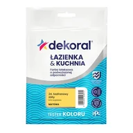 Farby wewnętrzne - Dekoral Farba lateksowa o podwyższonej odporności ŁAZIENKA KUCHNIA TESTER Szafranowy żółty 0,03 l - miniaturka - grafika 1