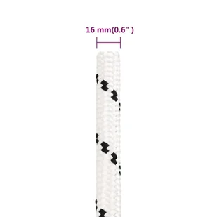 Pleciona linka żeglarska, biała, 16 mm x 50 m, poliester! Lumarko! - Żeglarstwo - miniaturka - grafika 6