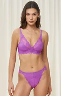 Majtki damskie - Triumph Amourette 300 Summer Highleg Brazilian koronkowe figi 10214461, Kolor fioletowy, Rozmiar 40, Triumph - Intymna - miniaturka - grafika 1