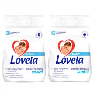 Lovela Baby Hipoalergiczny proszek do prania do bieli Zestaw 2 x 2.7 kg - Środki do prania - miniaturka - grafika 1