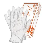 Rękawice robocze - Reis Rvinxl rękawiczki winylowe, białe, rozmiar XL - miniaturka - grafika 1