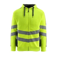 Odzież robocza - BLUZA Z KAPTUREM Z ZAMKIEM BŁYSKAWICZNYM MASCOT SAFE SUPREME CORBY 50138-932; ŻÓŁTY HI-VIS/CZERŃ - miniaturka - grafika 1