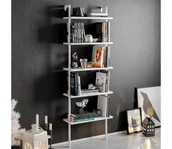 Regały - Regał naścienny PAULA 174x60 cm biały - miniaturka - grafika 1