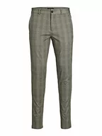 Spodnie męskie - JACK & JONES spodnie chinosy męskie marco phil, brązowy kamień, 30 - miniaturka - grafika 1