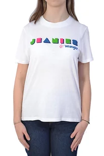 KOSZULKA DAMSKA WRANGLER HIGH RIB REGULAR TEE WHITE T-SHIRT DAMSKI - Koszulki i topy damskie - miniaturka - grafika 1