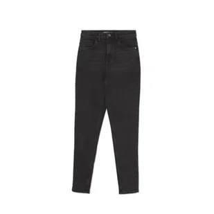 Cropp - Czarne jeansy mom slim TALL - Czarny - Spodnie damskie - miniaturka - grafika 1