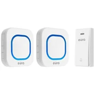 Dzwonki i gongi - Dzwonek bezprzewodowy FOLK WDP-80H2v2R 2x odbiornik+1x przycisk EURA - miniaturka - grafika 1