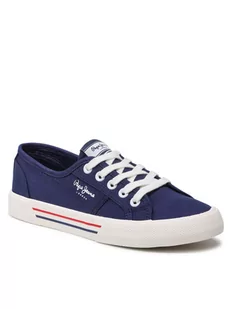 Pepe Jeans Tenisówki Brady W Basic PLS31287 Granatowy - Trampki damskie - miniaturka - grafika 1