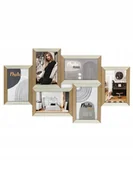 Ramki na zdjęcia - Galeria na 6 zdjęć 10x15 biało-brązowa Vintage - miniaturka - grafika 1