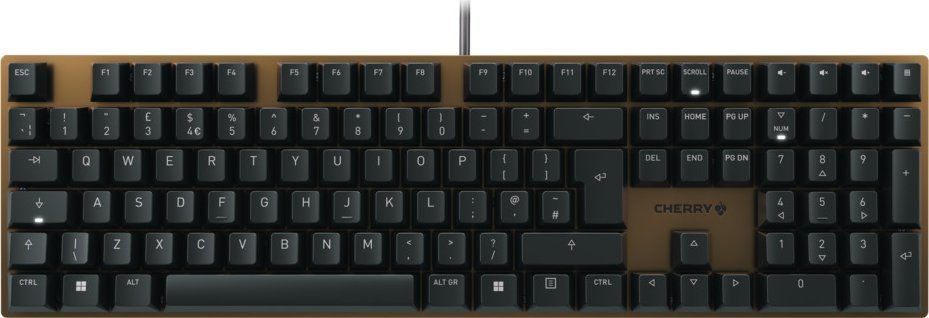 Cherry KC 200 MX klawiatura Uniwersalne USB QWERTY Angielski Czarny Brąz G80-3950LIBGB-2