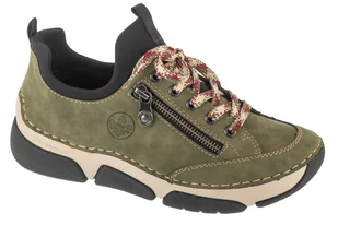 Rieker Shoes 45973-54, Damskie, półbuty, Zielony - Półbuty męskie - miniaturka - grafika 1