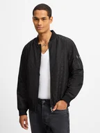 Bluzy męskie - GUESS Bluza męska Mężczyźni czarny wzorzysty, S - miniaturka - grafika 1